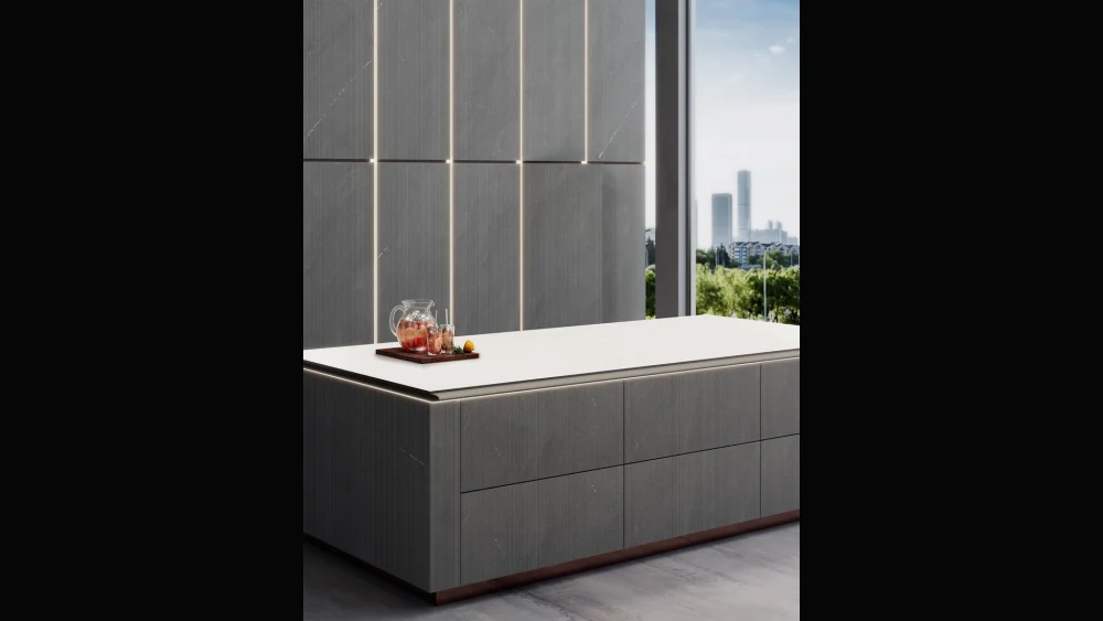 سرامیک اسلب پرسلان کاشی تبریز (MEGAKER) GR-001 سایز 310×120